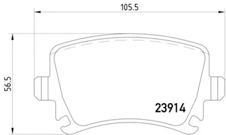 Hella Pagid Rear Disc Brake Pad Set - 4F0698451D